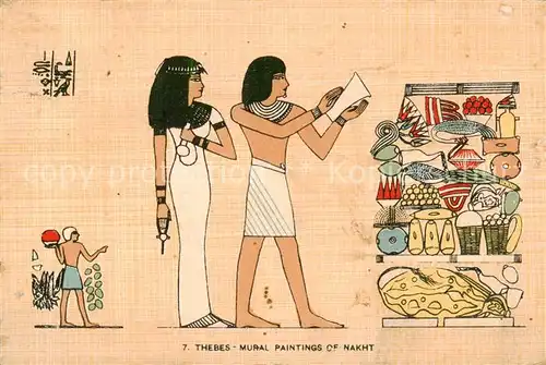 AK / Ansichtskarte Thebes_Egypt Mural Paintings of Nakht 