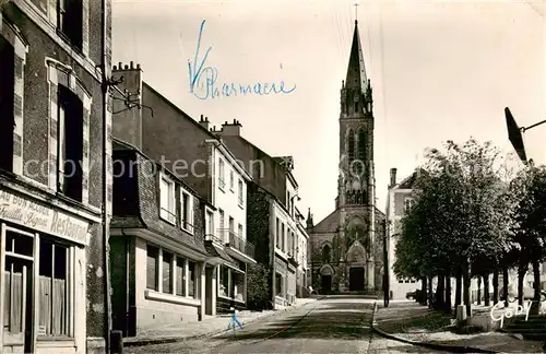 AK / Ansichtskarte Caumont l_Evente L Eglise vue de la Route de Balleroy Caumont l Evente