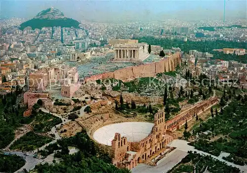 AK / Ansichtskarte Athen_Greece Fliegeraufnahme Akropolis 