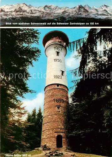 AK / Ansichtskarte Hohe_Moehr_Schopfheim Schweizer Zentralalpen u. Hohe Moehr 