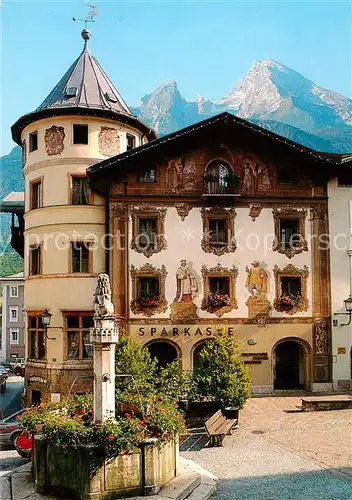 AK / Ansichtskarte Berchtesgaden Marktplatz   Hist. Haus Berchtesgaden