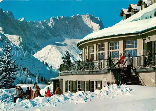 AK / Ansichtskarte Garmisch Partenkirchen Kreuzeckhaus Aussenansicht Schnee Garmisch Partenkirchen