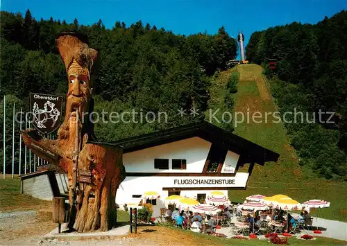 AK / Ansichtskarte Oberstdorf Sepp Weilers Skiflugschanze Stube Aussenansicht Oberstdorf