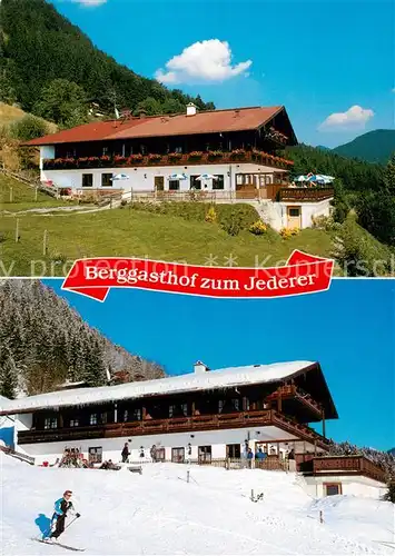 AK / Ansichtskarte Reit_im_Winkl Berggasthof zum Jederer Winter Sommer Aussenansichten 