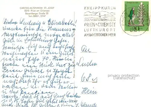 AK / Ansichtskarte Prien_Chiemsee Caritas Altenheim St Josef Prien Chiemsee