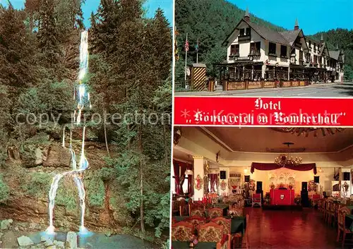 AK / Ansichtskarte Goslar Hotel Koenigreich zu Romkerhall Gastraum Wasserfall Goslar