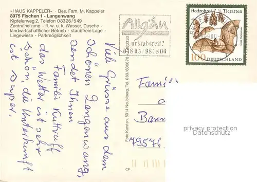 AK / Ansichtskarte Langenwang_Fischen Haus Kappeler Langenwang Fischen
