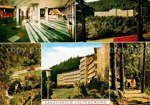 AK / Ansichtskarte Schwabhof Sanatorium Lautergrund Foyer Wasserrad Waldweg  Schwabhof