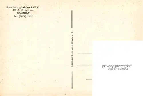 AK / Ansichtskarte Domburg_NL Strandhotel Badpavilioen 