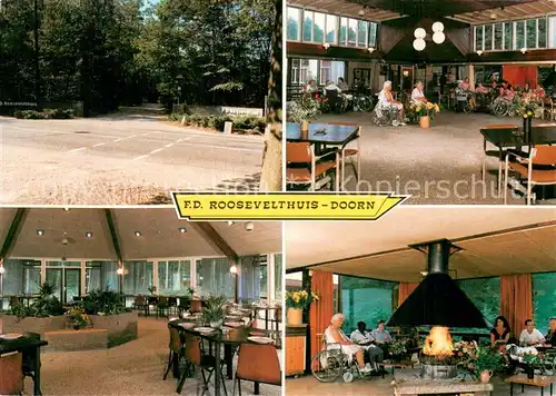 AK / Ansichtskarte Doorn_NL FD Roosevelthuis Hofdingang Centrale Hal Open Haard Eetzaal 