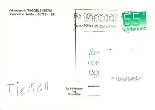 AK / Ansichtskarte Hoenderloo_NL Vakantiepark Miggelenberg 