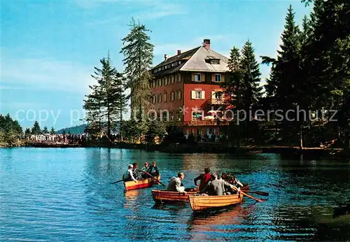 AK / Ansichtskarte Mummelsee Berghotel Mummelsee Bootspartie Mummelsee