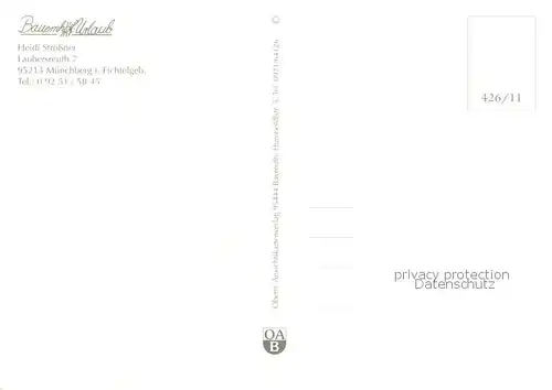 AK / Ansichtskarte Muenchberg__Oberfranken Bauernhof Urlaub Heidi Stroessner 