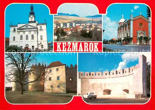AK / Ansichtskarte Kezmarok_Kaesmark_SK Radnica Evanjelicky kostol Renesancny zamek Gotickeho hradu Muzeum  