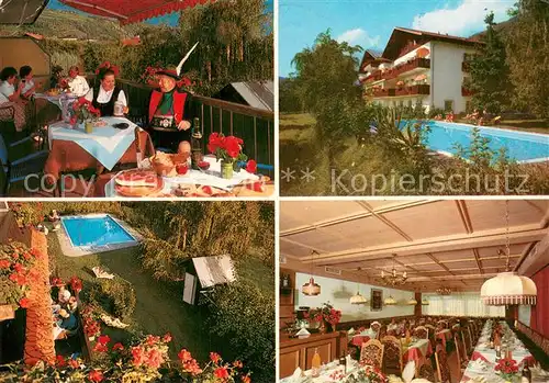 AK / Ansichtskarte Gratsch_Meran_IT Hotel Pension Elisabeth Gastraeume Pool 