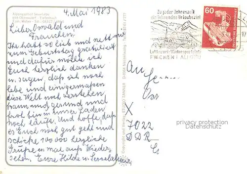 AK / Ansichtskarte Oberstdorf Panorama Alpengasthof Sesselalpe Oberstdorf