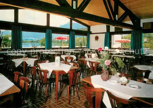 AK / Ansichtskarte Fuessen_Forggensee Bootshafen Restaurant Gastraum 