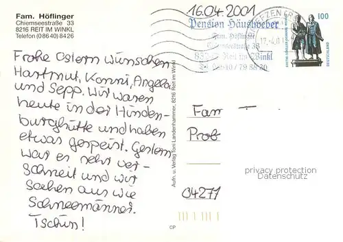 AK / Ansichtskarte Reit_Winkl Pension Haeuslweber Reit_Winkl