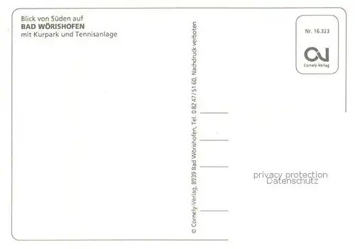 AK / Ansichtskarte Bad_Woerishofen Fliegeraufnahme mit Kurpark und Tennisanlage Bad_Woerishofen