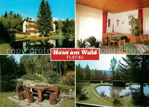 AK / Ansichtskarte Fleckl Gaestehaus Pension Haus am Wald Teich Fleckl