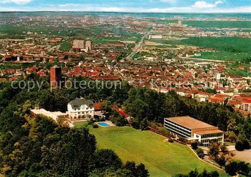 AK / Ansichtskarte Karlsruhe_Baden Fliegeraufnahme Spotschule Schoeneck Karlsruhe_Baden