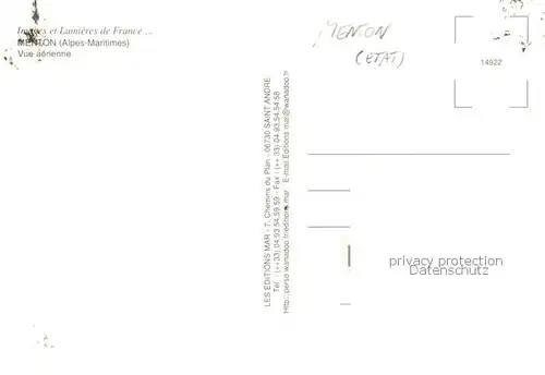 AK / Ansichtskarte Menton_06 Fliegeraufnahme 