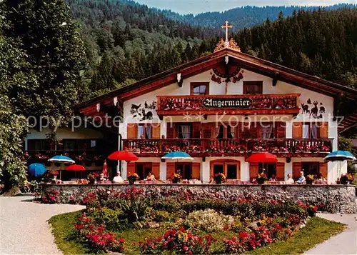 AK / Ansichtskarte Rottach Egern Restaurant Cafe Pension Angermaier Aussenansicht Rottach Egern