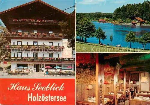 AK / Ansichtskarte Franking_Oberoesterreich Haus Seeblick Innen  u. Aussenansicht m Holzoestersee Franking_Oberoesterreich
