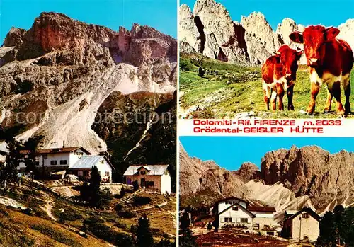 AK / Ansichtskarte Geislerhuette_2039m_Groedental_Suedtirol_IT Dolomiti Rif.Fierenze Groendertal Geisler Huette 