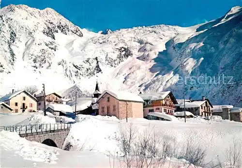 AK / Ansichtskarte Chamonix_74_Haute Savoie Le village du Tour et son glacier 