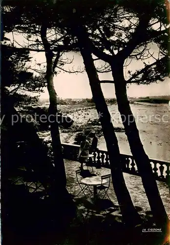 AK / Ansichtskarte Lancieux Terrasse de Ker Genevieve et vue sur la plage Lancieux