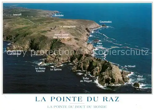 AK / Ansichtskarte La_Pointe_du_Raz_Plogoff_29_Finistere Fliegeraufnahme Panorama 