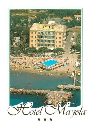AK / Ansichtskarte San_Bartolomeo_al_Mare_Liguria_IT Fliegeraufnahme Hotel Mayola 