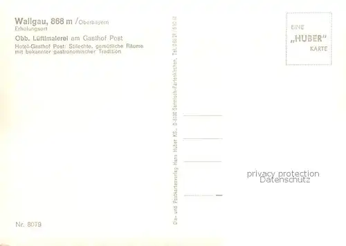 AK / Ansichtskarte Wallgau Obb. Lueftlmalerei am Gasthof Post Wallgau