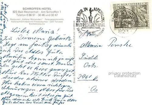 AK / Ansichtskarte Bad_Reichenhall Schroffen Hotel Restaurant Kalterer Weinstuben m. Hallenbad Bad_Reichenhall