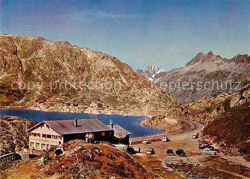AK / Ansichtskarte Grimsel_Passhoehe Gasthaus Grimselblick Grimsel Passhoehe
