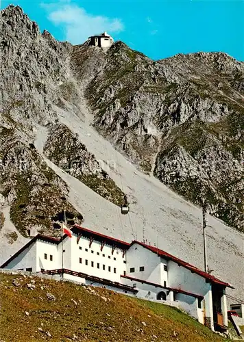 AK / Ansichtskarte Innsbruck_Tirol_AT Nordkettenbahn Station Seegrube m. Bergstation Hafelekar 