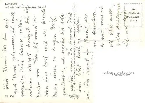 AK / Ansichtskarte Gallspach Institut Zeileis Gallspach