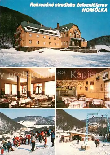 AK / Ansichtskarte Homolka_CZ Rekreacne stredisko zelezniciarov Jedalen Bufet Partizan Strazovske vrchy Lyziarsky viek VL 500 