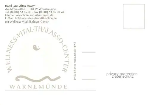 AK / Ansichtskarte Warnemuende_Ostseebad Hotel Am Alten Strom Fliegeraufnahme Warnemuende_Ostseebad