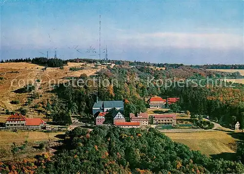 AK / Ansichtskarte Kloster_Kreuzberg_Rhoen_Bischofsheim Fliegeraufnahme mit Berggasthof Hohn 