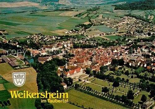 AK / Ansichtskarte Weikersheim Fliegeraufnahme Weikersheim