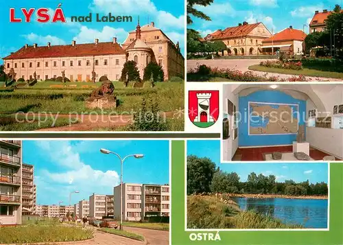 AK / Ansichtskarte Lysa__nad_Labem_Lissa_Elbe_CZ zamek Husovo namesti Interier muzea B Hrozneho Sidliste Ostra koupaliste 