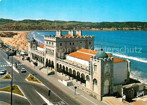 AK / Ansichtskarte Hendaye_64 Le Casino et la Plage En arriere Plan l Espagne 