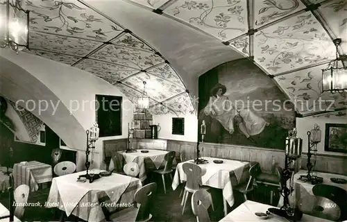 AK / Ansichtskarte Innsbruck_Tirol_AT Hotel Goldener Adler Goethestube 