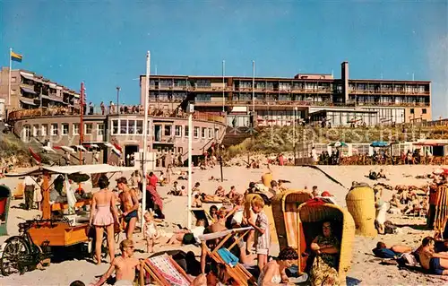 AK / Ansichtskarte Zandvoort_Holland Strandgezicht met Hotel Bowes Zandvoort_Holland