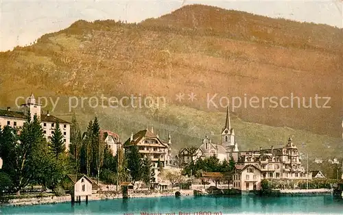 AK / Ansichtskarte Weggis_Vierwaldstaettersee mit Rigi Weggis_Vierwaldstaettersee