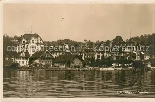 AK / Ansichtskarte Weggis_Vierwaldstaettersee Unterdorf Weggis_Vierwaldstaettersee