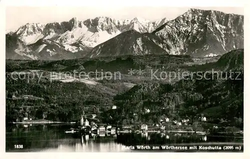 AK / Ansichtskarte Maria_Woerth_Woerthersee mit Koschutta Maria_Woerth_Woerthersee