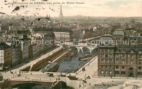 AK / Ansichtskarte Paris_75 Panorama vue prise de Notre Dame 